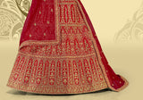 Laxmipati LH-096 Red Upada Silk Lehenga