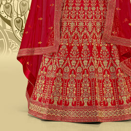 Laxmipati LH-099 Glow Red Lehenga