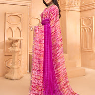 Laxmipati Tohfa Bandhani Printed Silk Saree in Pink Color