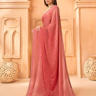Laxmipati Tohfa Bandhani Printed Silk Saree in Orange Color