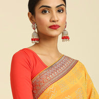 Laxmipati M2113 Chiffon Yellow Sarees