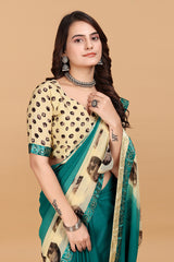 Laxmipati Meera 002 Georgette Firozi Saree