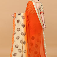 Laxmipati Meera 003 Georgette Orange Saree
