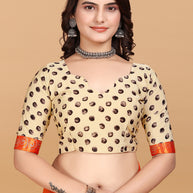 Laxmipati Meera 003 Georgette Orange Saree