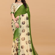 Laxmipati Meera 004 Georgette Green Saree