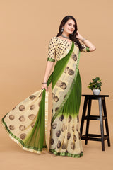 Laxmipati Meera 004 Georgette Green Saree