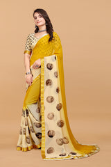 Laxmipati Meera 005 Georgette Mustard Saree