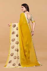 Laxmipati Meera 005 Georgette Mustard Saree