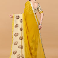 Laxmipati Meera 005 Georgette Mustard Saree
