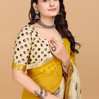 Laxmipati Meera 005 Georgette Mustard Saree