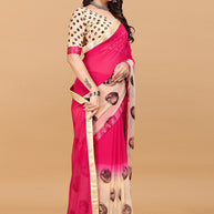 Laxmipati Meera 006 Georgette Pink Saree