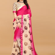 Laxmipati Meera 006 Georgette Pink Saree