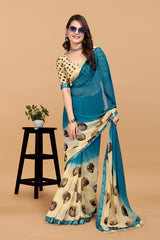 Laxmipati Meera 007 Georgette Blue Saree