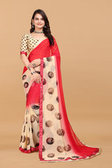 Laxmipati Meera 008 Georgette Red Saree