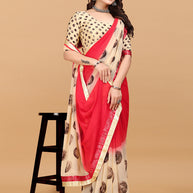Laxmipati Meera 008 Georgette Red Saree