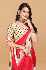 Laxmipati Meera 008 Georgette Red Saree