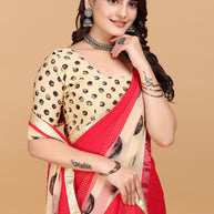 Laxmipati Meera 008 Georgette Red Saree