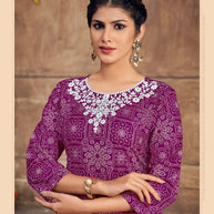 Laxmipati K196-3 Spun Cotton Base Dark Pink Kurti