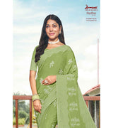 Laxmipati Niharika N-2008 Chiffon Olive Saree