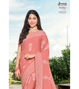 Laxmipati Niharika N-2010 Chiffon Peach Saree