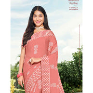 Laxmipati Niharika N-2010 Chiffon Peach Saree