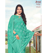 Laxmipati Niharika N-2011 Chiffon Teal Green Saree