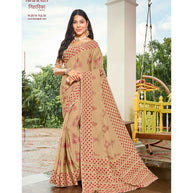 Laxmipati Niharika N-2014 Chiffon Beige Saree