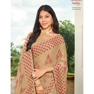 Laxmipati Niharika N-2014 Chiffon Beige Saree