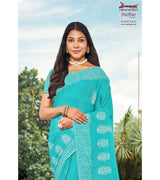 Laxmipati Niharika N-2016 Chiffon Sky Blue Saree