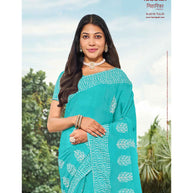 Laxmipati Niharika N-2016 Chiffon Sky Blue Saree