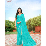 Laxmipati Adita N-2018 Chiffon Brasso Blue Saree