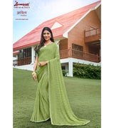 Laxmipati Adita N-2021 Chiffon Brasso Green Saree