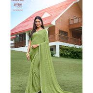 Laxmipati Adita N-2021 Chiffon Brasso Green Saree
