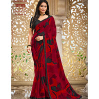 Laxmipati Barkha N-2036 Chiffon Red Saree