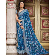 Laxmipati Barkha N-2037 Georgette With Satin Patta Multicolor Saree