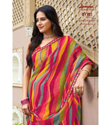 Laxmipati Barkha N-2043 Sparkle Chiffon Multicolor Saree