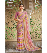 Laxmipati Barkha N-2044 Sparkle Chiffon Multicolor Saree