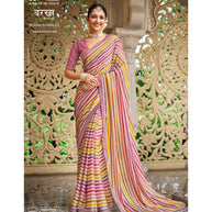 Laxmipati Barkha N-2044 Sparkle Chiffon Multicolor Saree