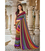 Laxmipati Barkha N-2046 Georgette Multicolor Saree