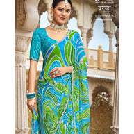 Laxmipati Barkha N-2047 Sparkle Chiffon Multicolor Saree