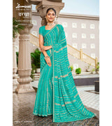 Laxmipati Barkha N-2052 Silk Chiffon Sky Blue Saree