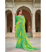 Laxmipati Apsara N-2058 Chiffon Green Saree