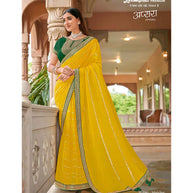 Laxmipati Apsara N-2061 Tissue Zari Yellow Saree