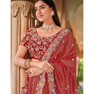 Laxmipati Apsara N-2067 Zari Silk Red Saree