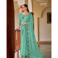 Laxmipati Apsara N-2068 Chiffon Blue Saree