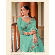 Laxmipati Apsara N-2068 Chiffon Blue Saree