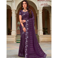 Laxmipati Apsara N-2071 Chiffon Violet Saree