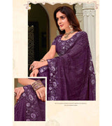 Laxmipati Apsara N-2071 Chiffon Violet Saree