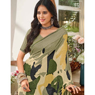 Laxmipati Indu N-2074 Gerogette Multicolor Saree