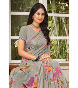 Laxmipati Indu N-2079 Georgette Grey Saree